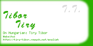tibor tiry business card